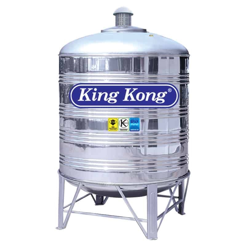 King Kong HR Series Stainless Steel Water Tank – Vertical Round Bottom Water Storage Tank with Stand (300L – 32000L Capacity)
