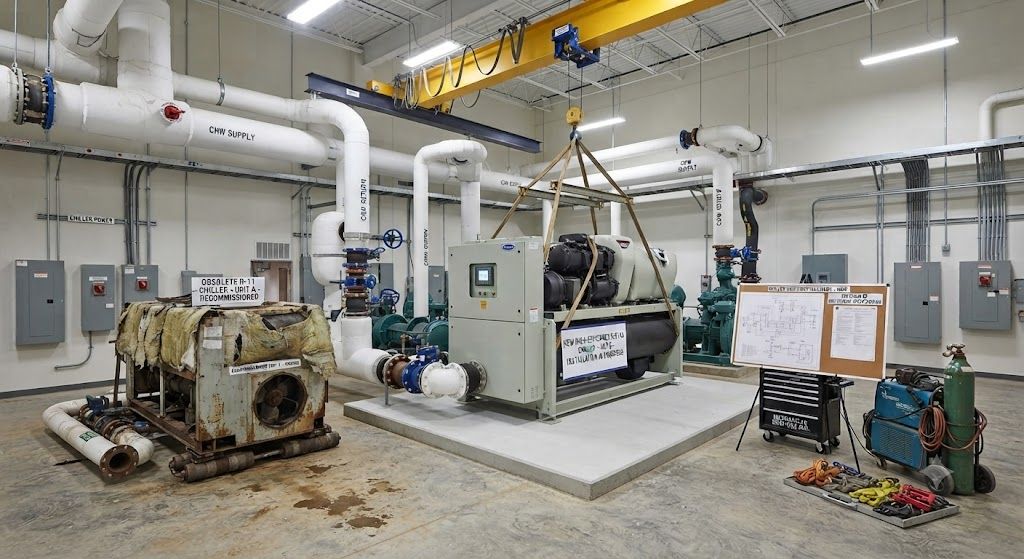 Obsolete refrigerant chiller replacement