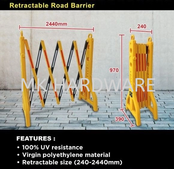 RETRACTABLE ROAD BARRIER