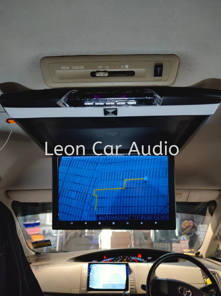 Leon Toyota estima acr50 17.3" android TV Netflix YouTube wifi usb hdmi mp5 roof led monitor
