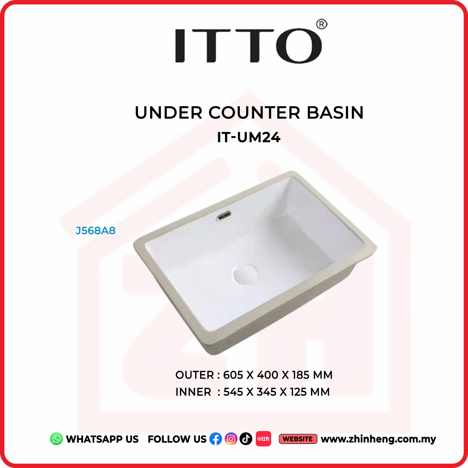 ITTO UNDER COUNTER BASIN IT-UM24