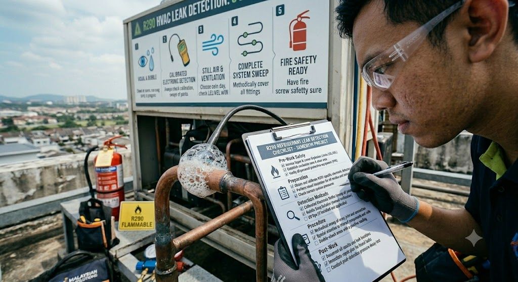 R290 leak detection checklist