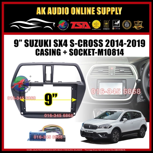 Suzuki SX4 Cross 2014 - 2019 Android Player 9" inch Casing + Socket -M10814