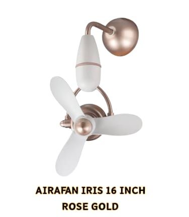 Airafan Iris 16'' Inch LED Remote Wall Fan
