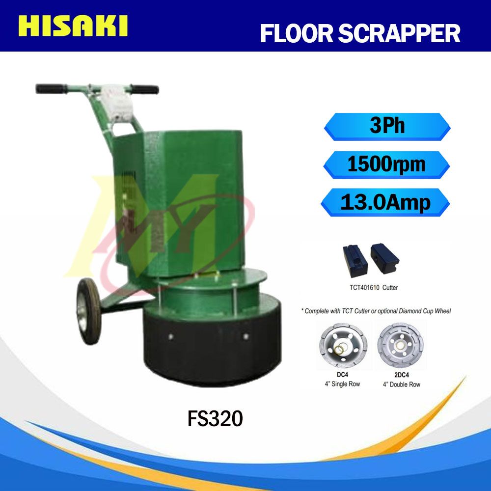 HISAKI FS320 3HP Electric Floor Scrapper 1500rpm