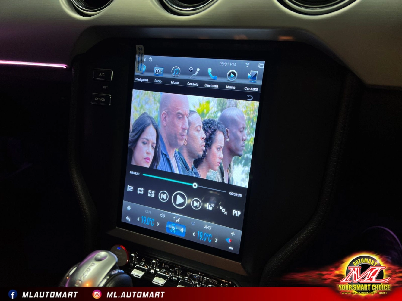 Ford Mustang Vertical Style Android Monitor (10.4")