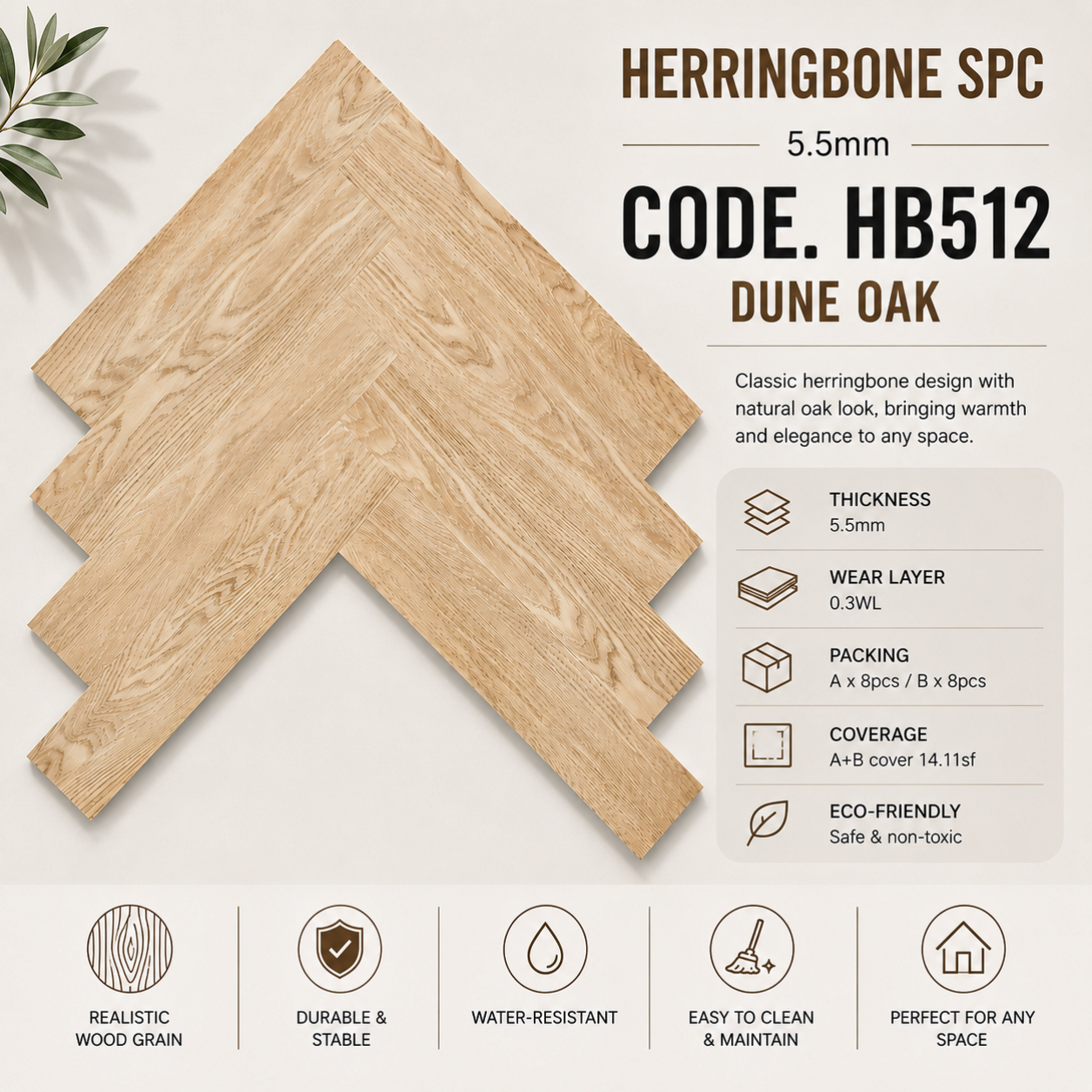 SPC HERRINGBONE HB512 5.5MM