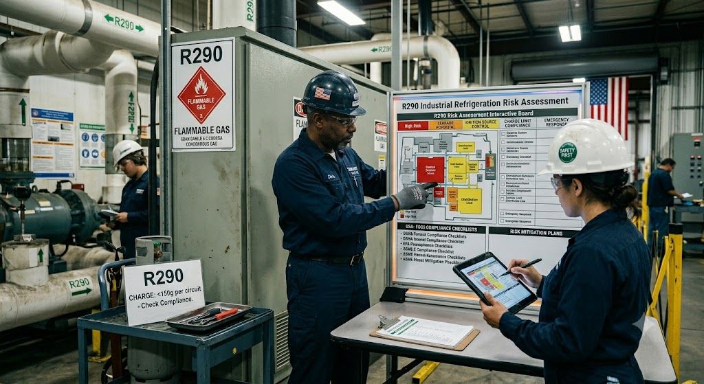R290 industrial refrigeration risk assessment US