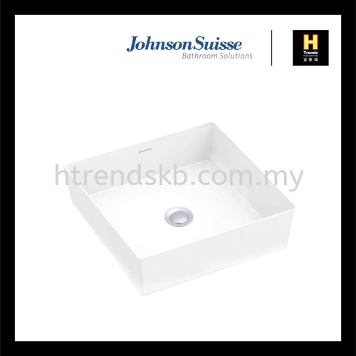 Johnson Suisse Venezia Slim Square Counter Top Basin 380mm (WBVC950189WW)