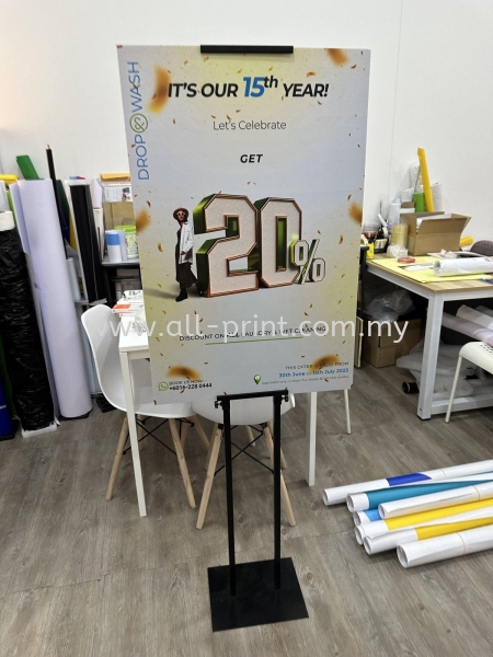 Drop & Wash - Foamboard with H Stand Foam Board Printing Printing Selangor, Malaysia, Kuala Lumpur (KL), Shah Alam Manufacturer, Supplier, Supply, Supplies | ALL PRINT INDUSTRIES