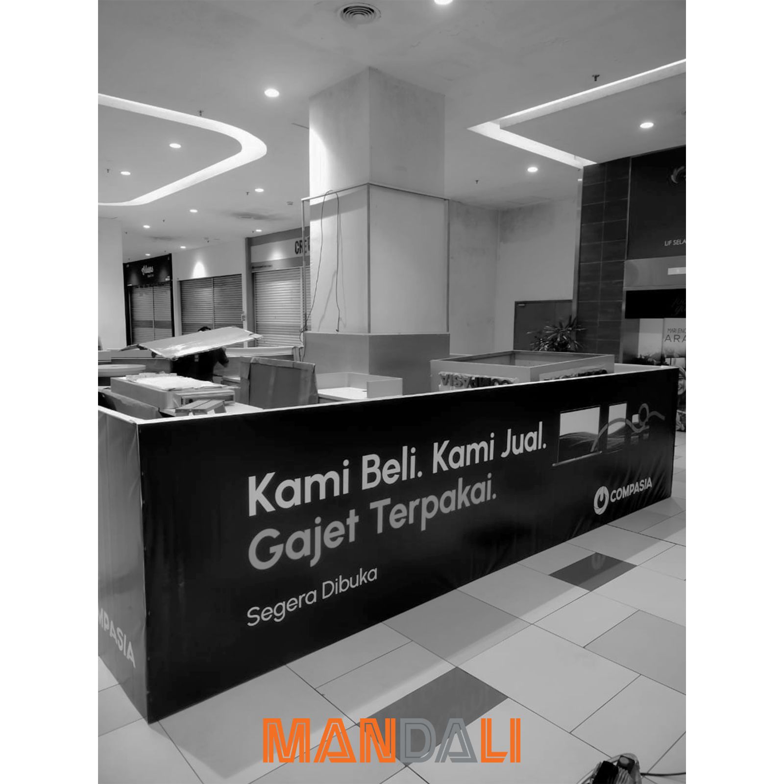 Installation Progress - CompAsia Kiosk @ KTCC Mall, Kuala Terengganu | Commercial Design | Renovation in Selangor