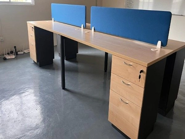 Office Furniture Shah Alam Office Workstation Table Cluster Of 4 Seater | Office Cubicle | Office Partition | Meja Pejabat