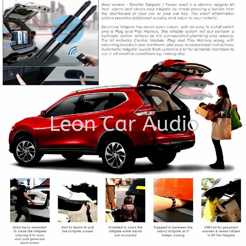 Leon Toyota Vellfire Alphard anh30 intelligence electric TailGate Lift power boot power Tail Gate lift system