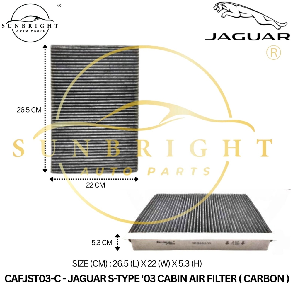 CAFJST03-C - JAGUAR S-TYPE '03 CABIN AIR FILTER ( CARBON )CAFJST03-C - JAGUAR S-TYPE '03 CABIN AIR FILTER ( CARBON )