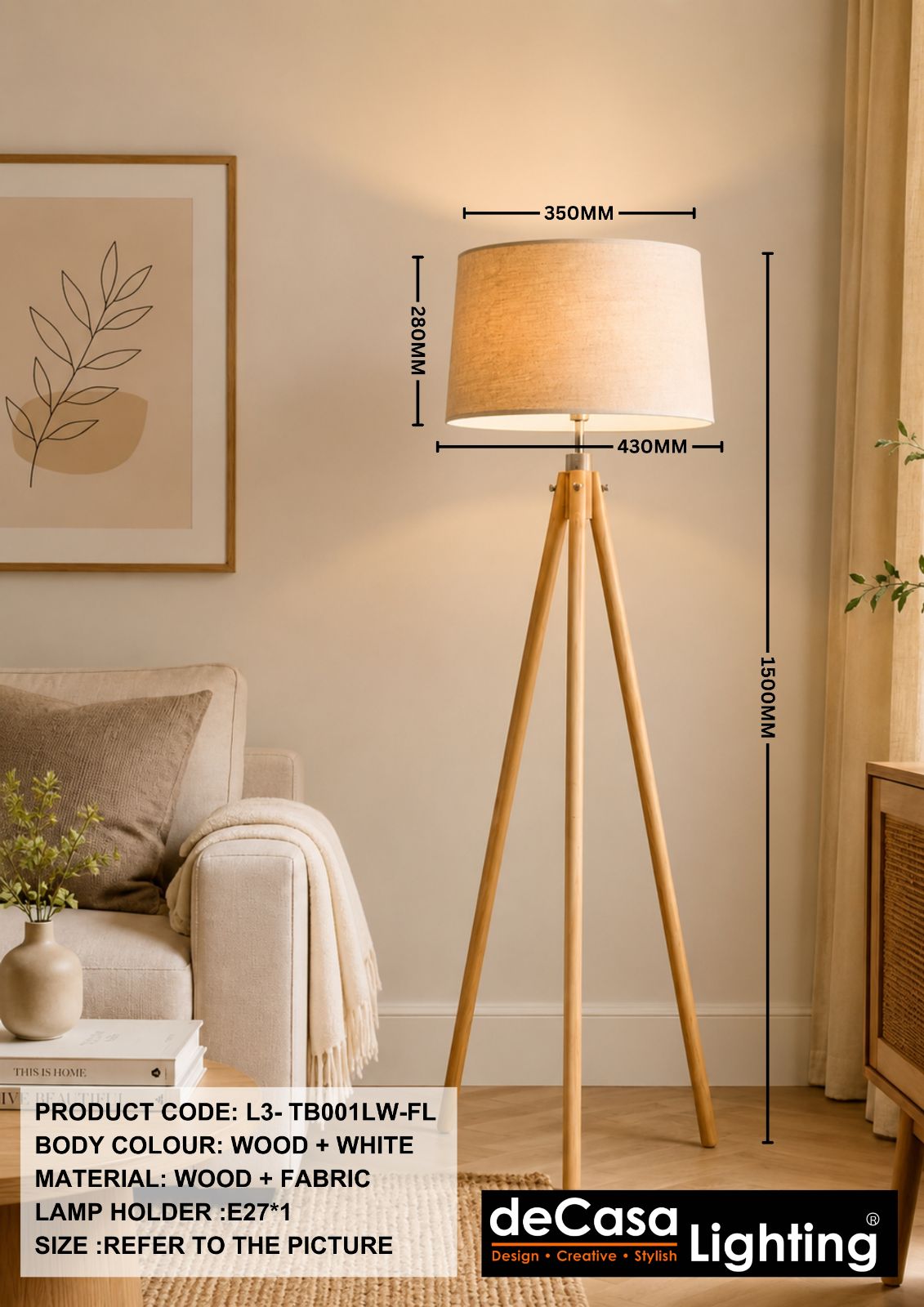 MODERN STAND FLOOR LAMP(L3- TB001LW-FL)