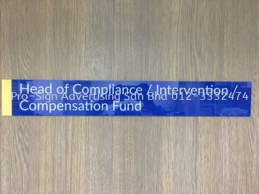 ACRYLIC DOOR SIGNAGE (MALAYSIAN BAR, 2020, KL)