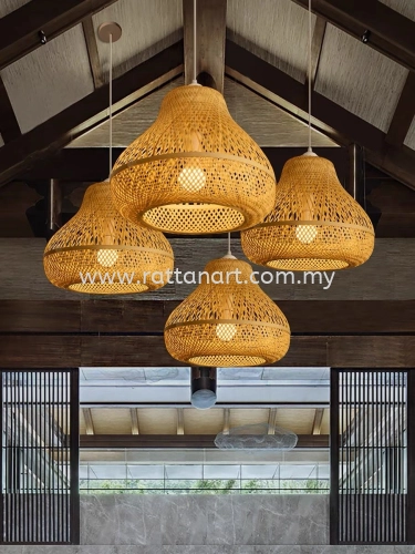 GABE. RATTAN PENDANT LIGHT