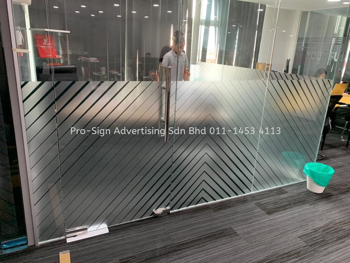 GLASS STICKER (SANDBLAST/ MATT STICKER/ FROSTED STICKER) 3D STAINLESS ...