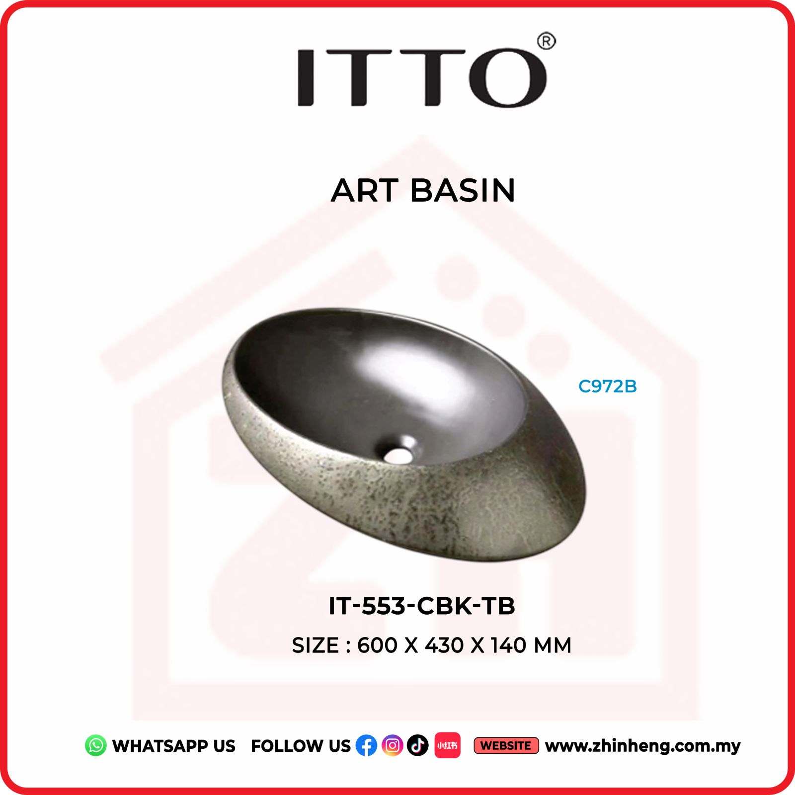 ITTO ART BASIN IT-553-CBK-TB
