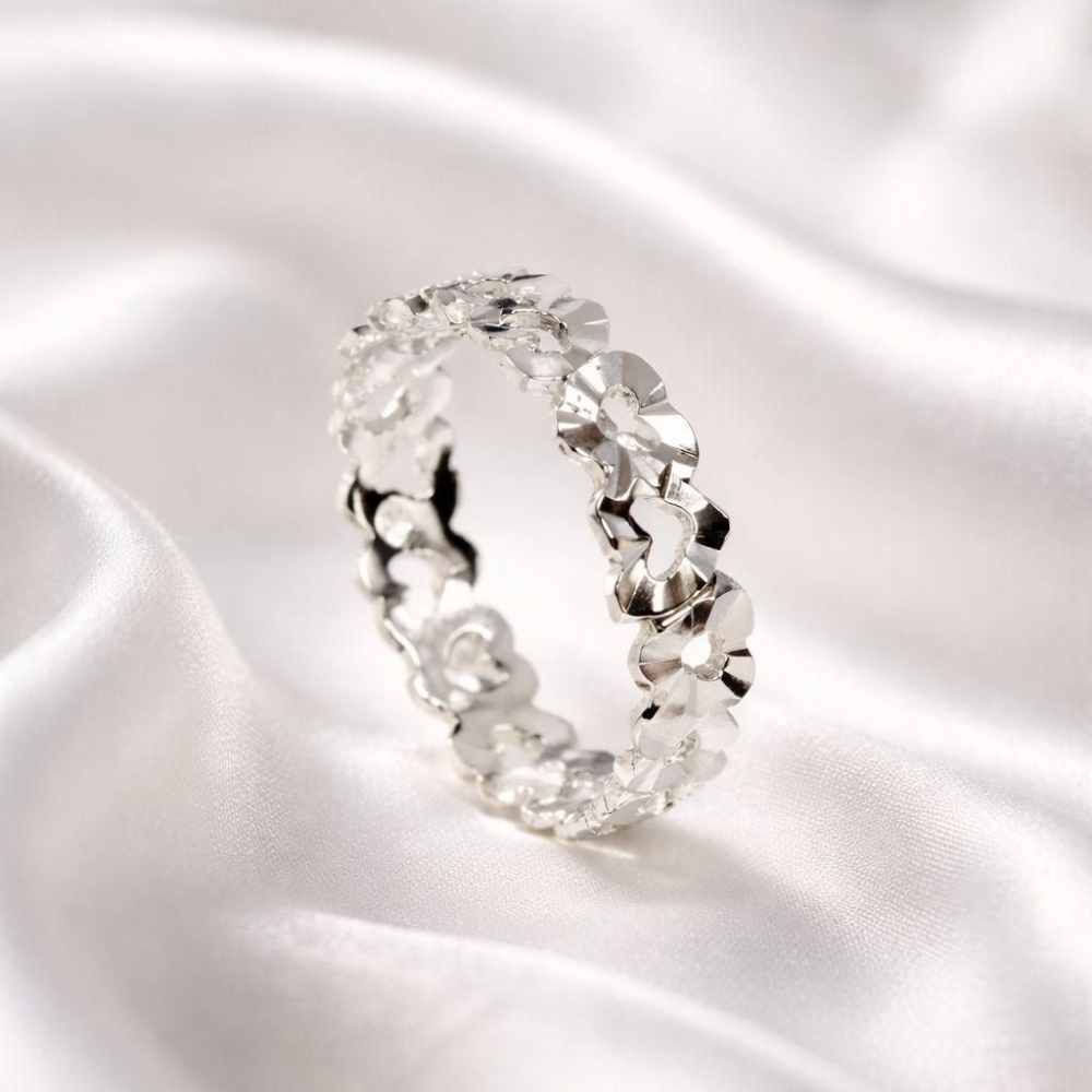 Textured Pattern Band Ring