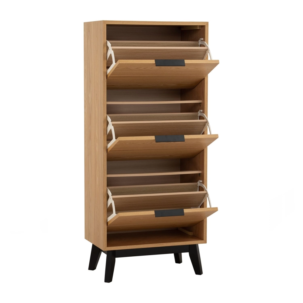 Malton 3 Door Shoe Cabinet (Natural)