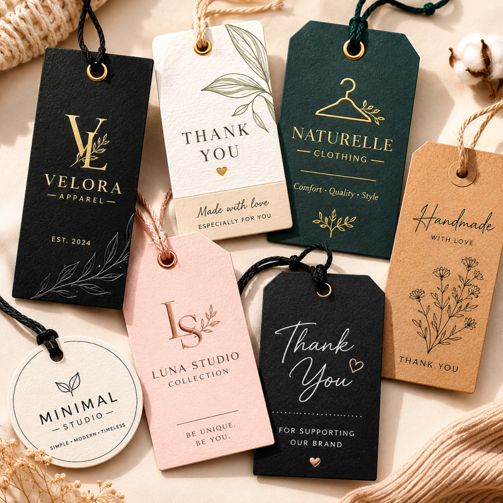 Custom Clothes Tag Printing | Premium Apparel Hang Tags & Branding Labels