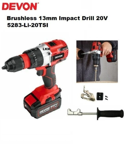 DEVON 5283-Li-20TSI/N Brushless 13mm Impact Drill 20V (BARE TOOL)