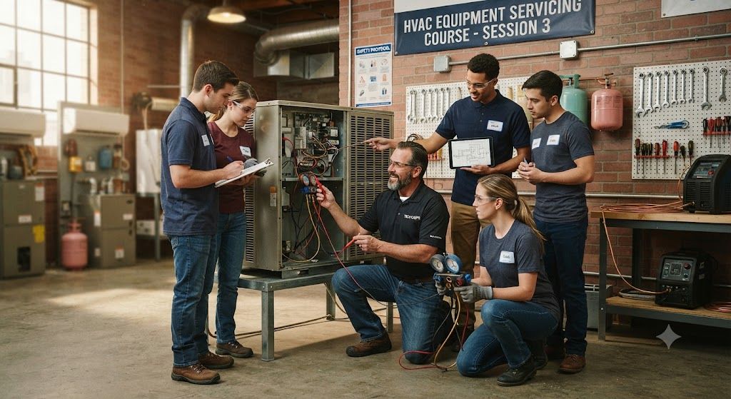 HVAC equipment servicing course