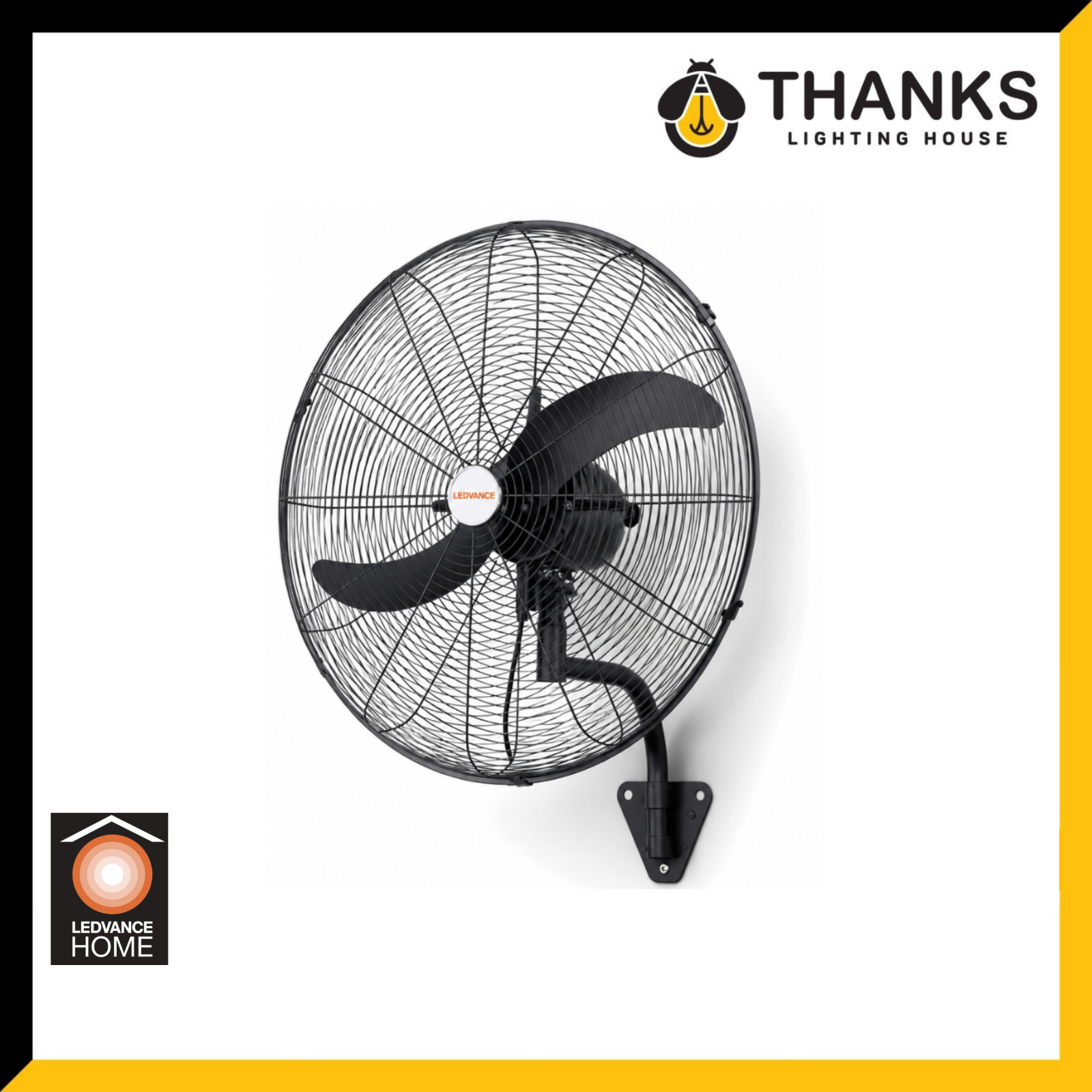 LEDVANCE 26" Heavy Duty Industrial Wall Fan 150W High Velocity Wall Mounted Fan with 3 Speed Control | HD WF26