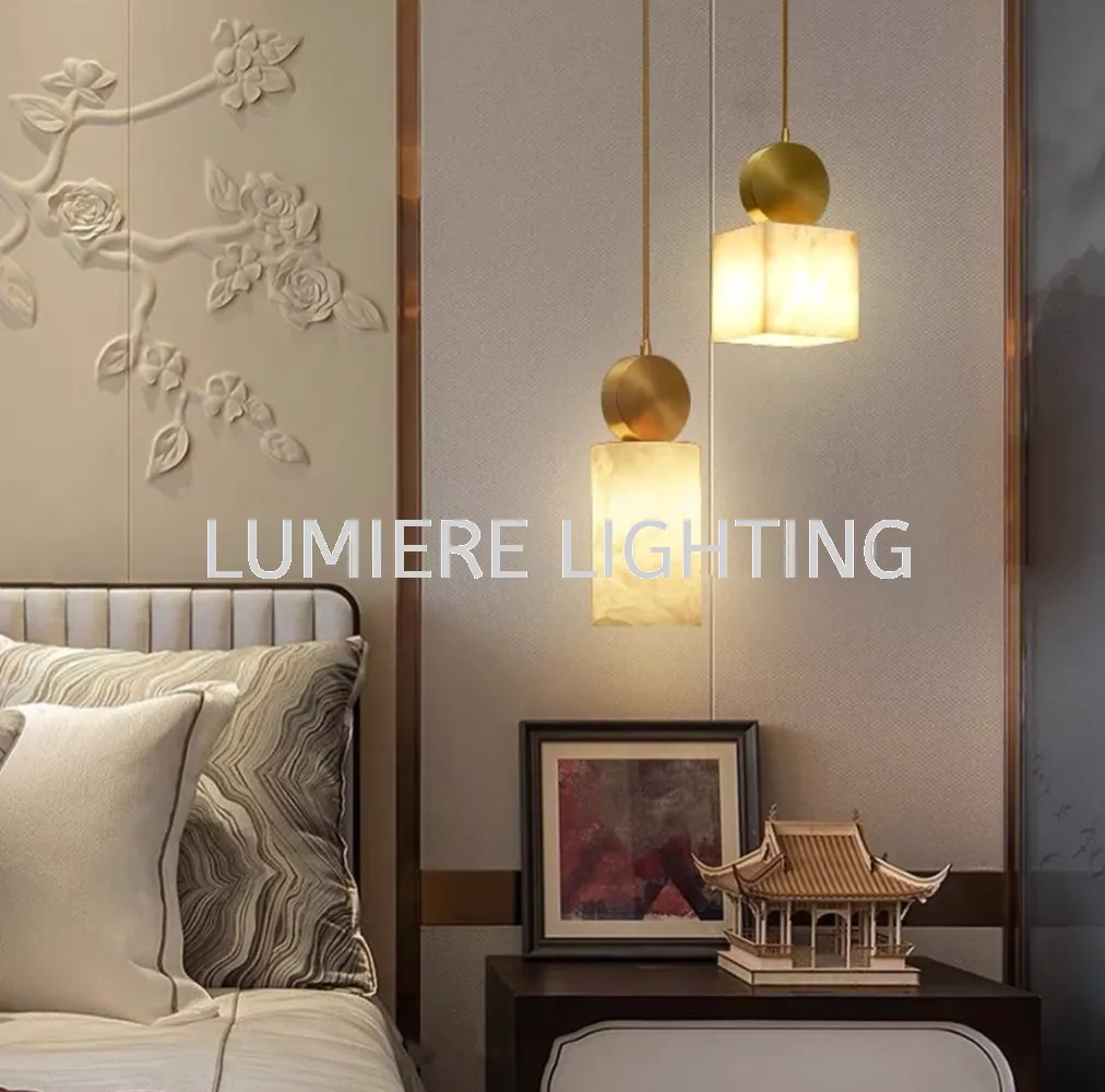 Brass Marble Luxury Gold Pendant Light