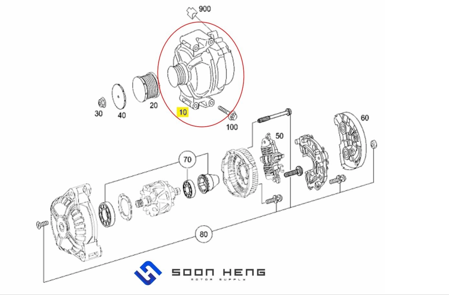 Mercedes-Benz W204 CGI & W212 CGI - Alternator 150 AMP (VALEO) 