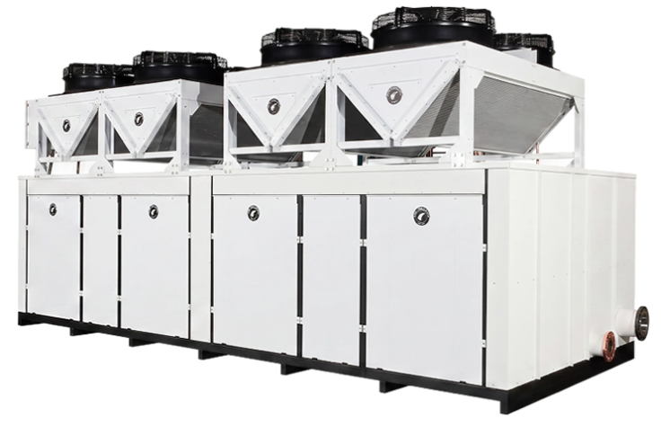 High-efficiency HVAC chiller installation