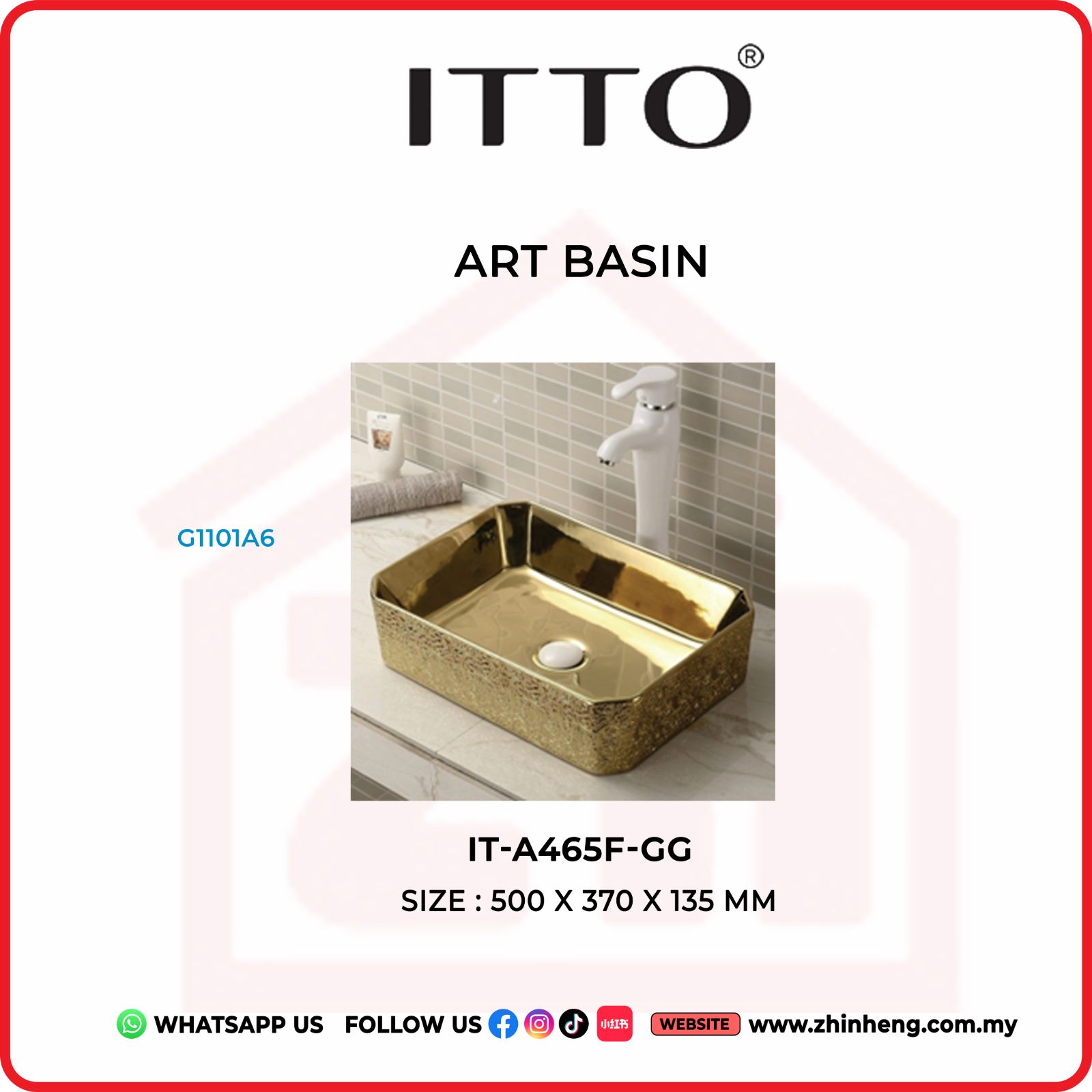 ITTO ART BASIN IT-A465F-GG