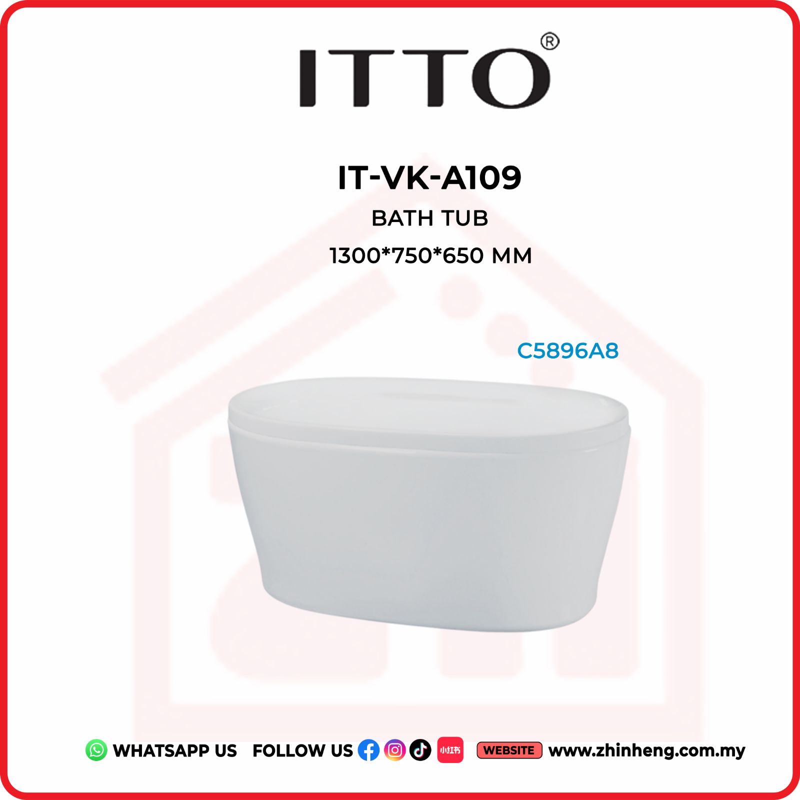 ITTO BATH TUB IT-VK-A109