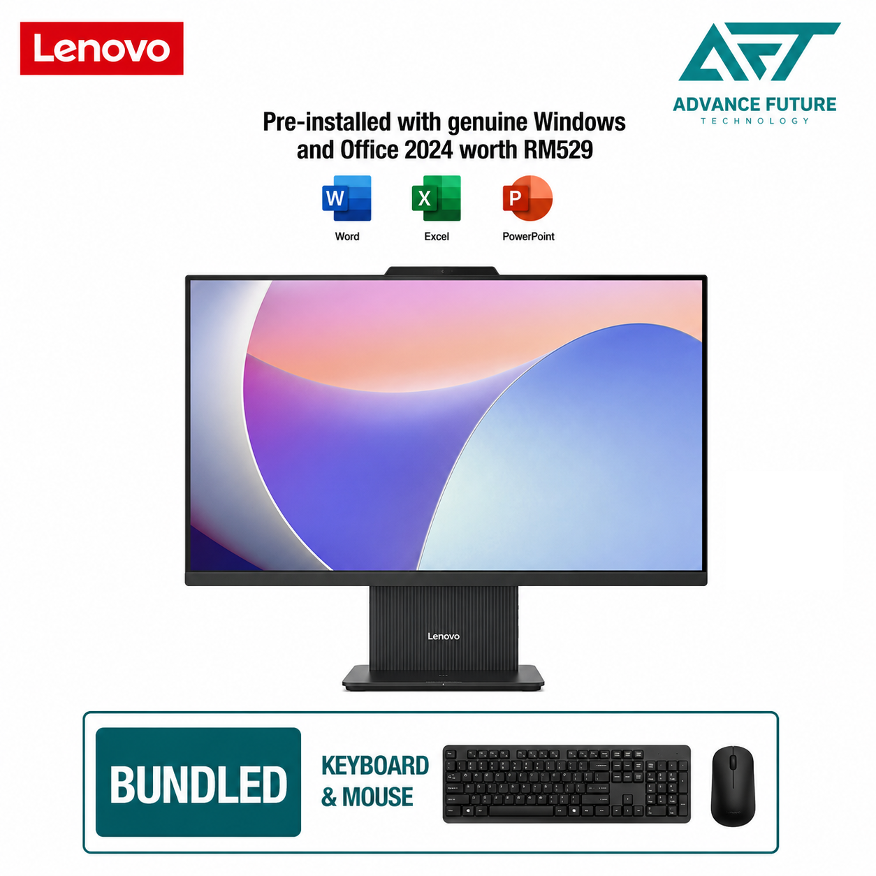 Lenovo IdeaCentre AIO 27IRH9 F0HM0142MI 27" FHD All-in-One Desktop PC Grey ( Intel Core 5 210H, 16GB, 512GB SSD, Intel, W11, H&S 2024&M365 )