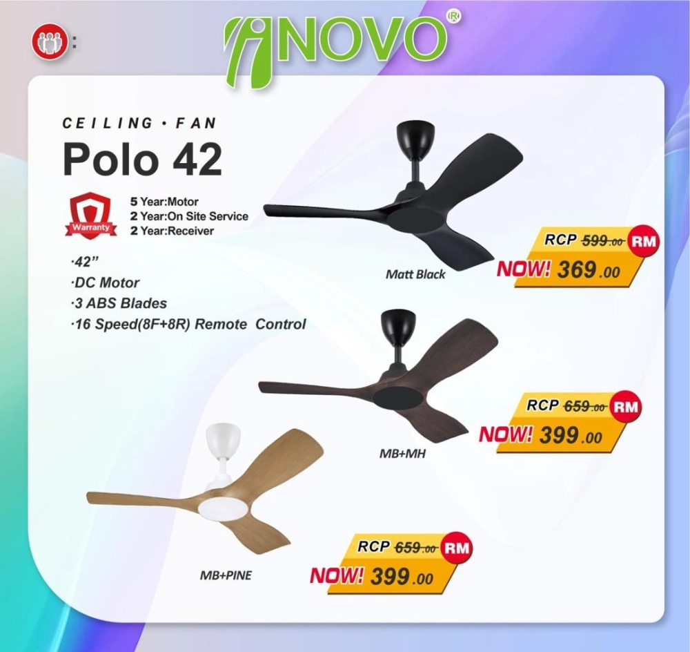 Inovo Ceiling Fan Polo 42