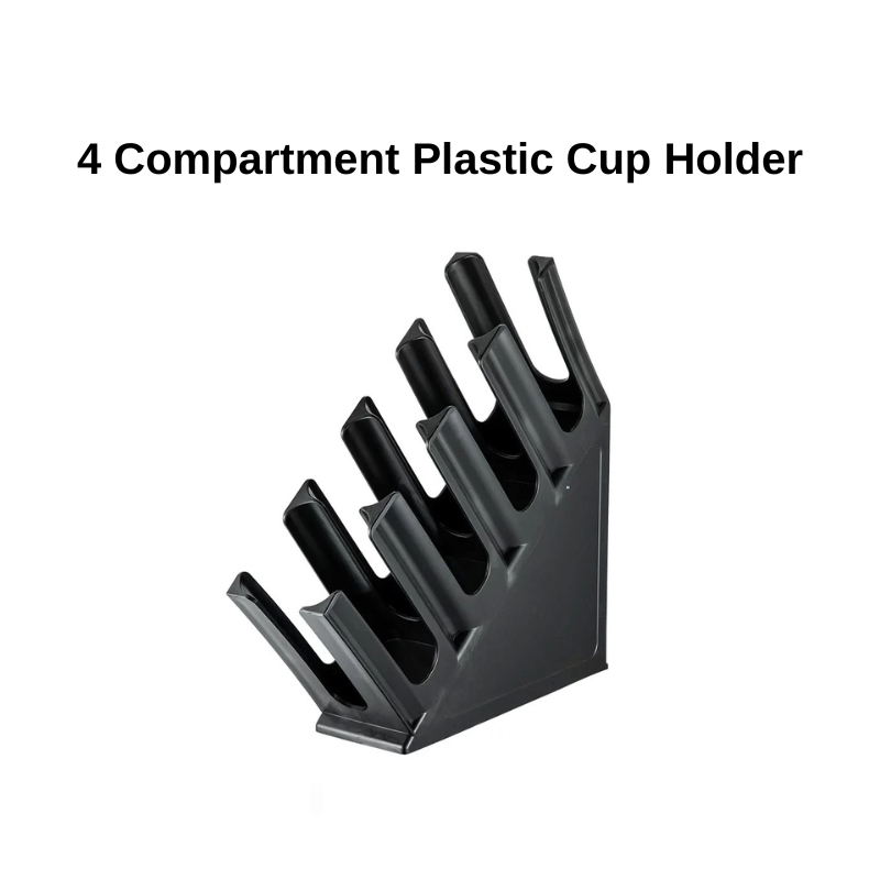 4 Compartment Plastic Cup Holder