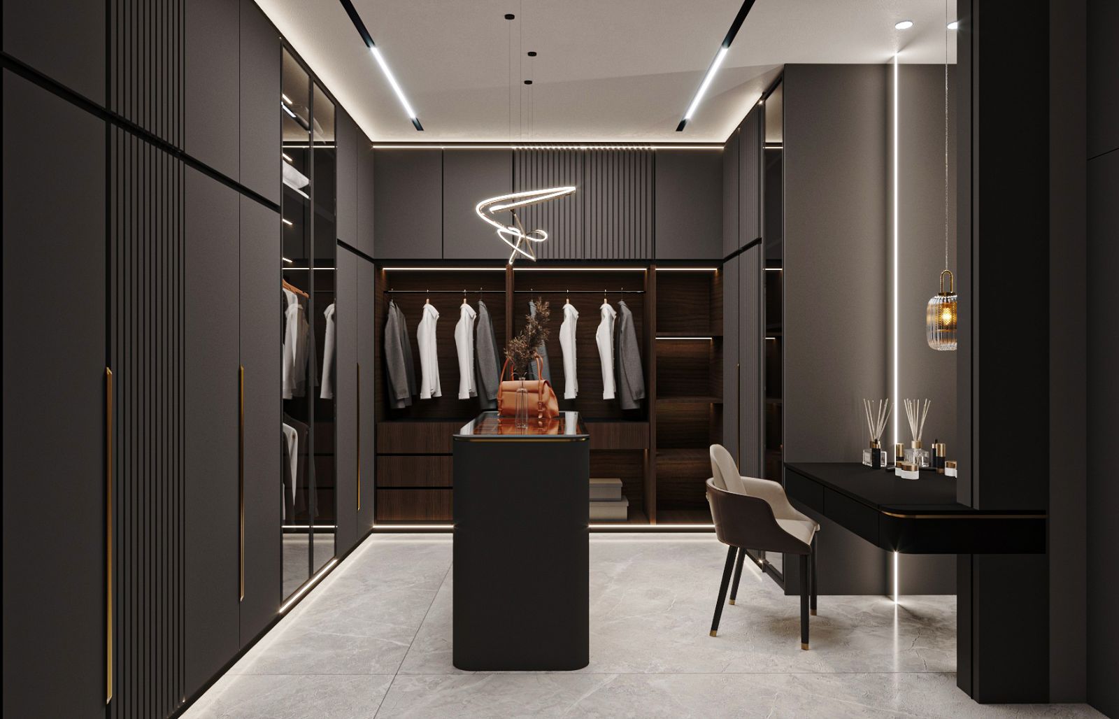WALK IN CLOSET - SILVER - LTH