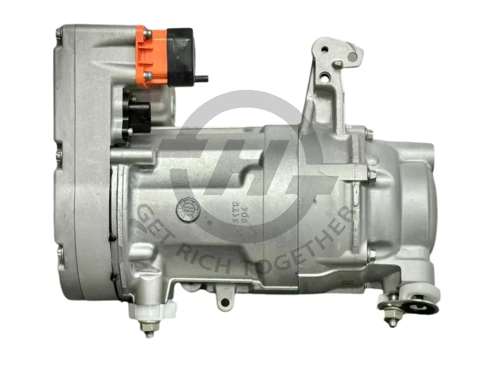 TESLA MODEL Y EV A/C COMPRESSOR SANDEN JAPAN OEM 1582668-00-H 1582668-00-F R134A/R1234YF WEIGHT 7.649KG SERIAL NUMBER A8222021000399