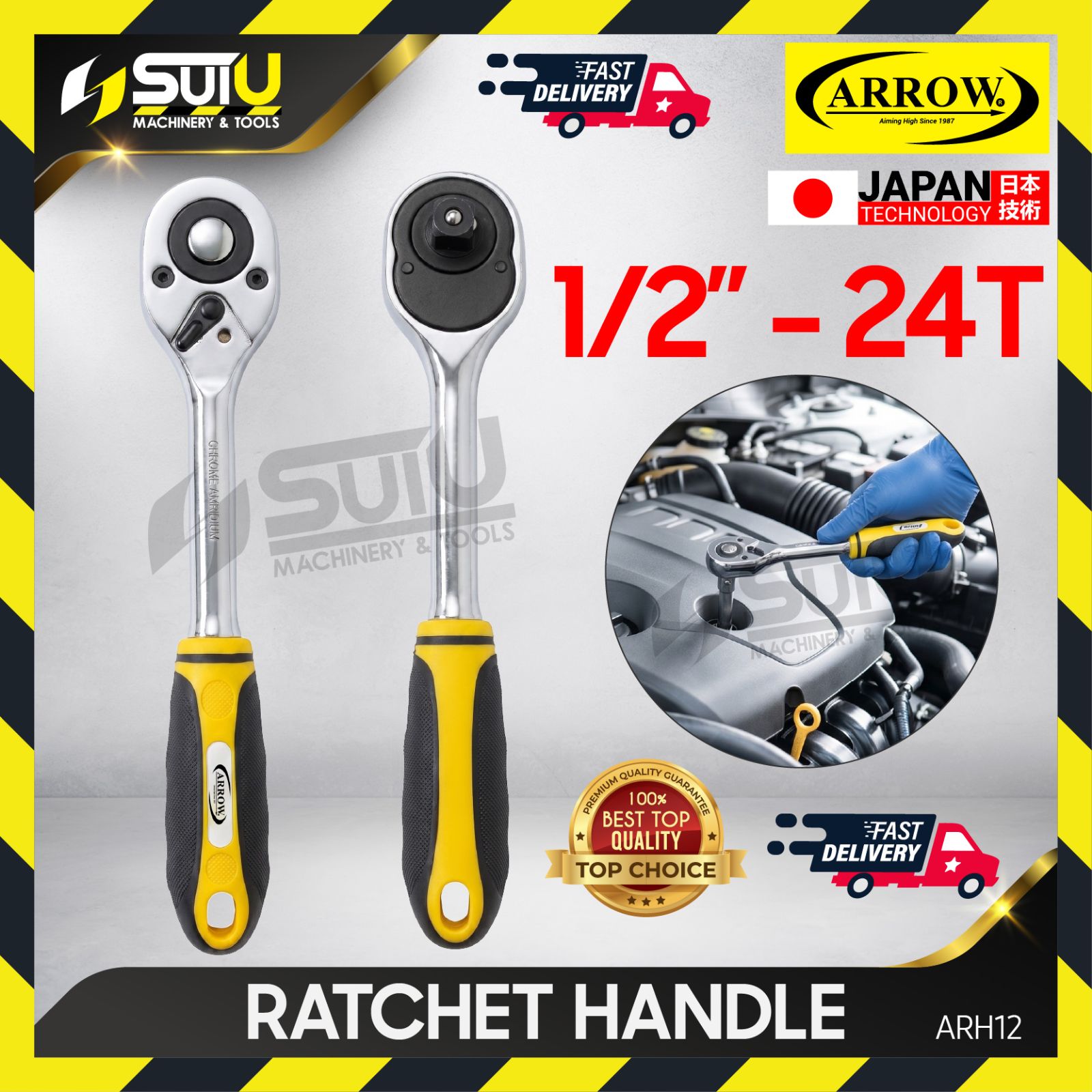 ARROW ARH12 1/2" - 24T Ratchet Handle