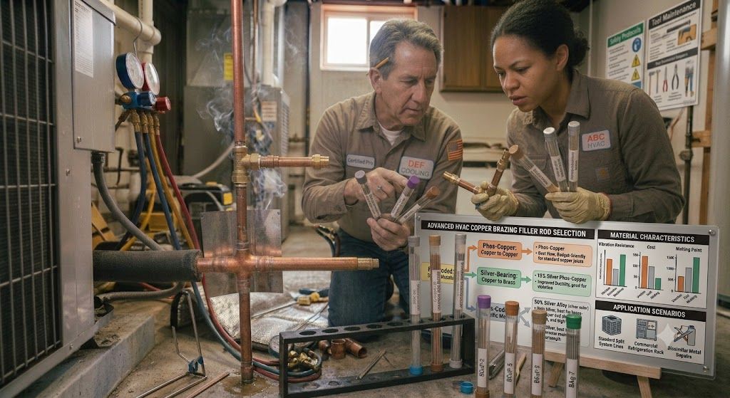 refrigeration pipe brazing rod selection method
