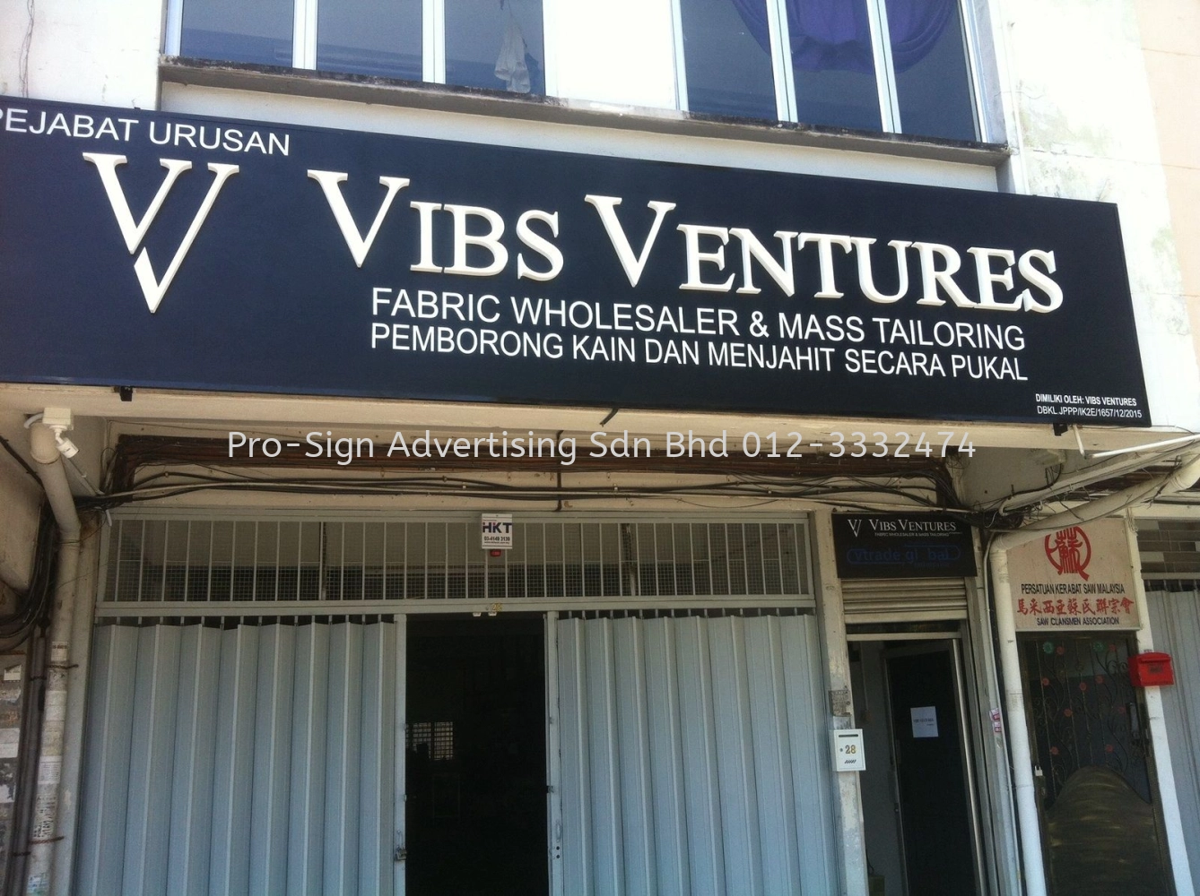 STAINLESS STEEL BOX UP INDOOR SIGNAGE & EG BOX UP OUTDOOR SIGNAGE(VIBS VENTURE, KL, 2016)