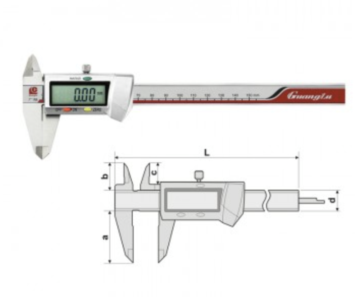 GUANGLU 1.5V large screen digital caliper ruler