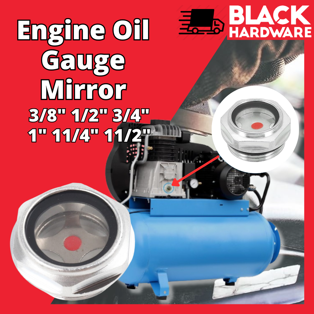 Black Hardware Oil Lvel Gauge Glass Oil Viewer Oil Level Sightseeing Air Compressor Oil Level Gauge Oil Mirror  Engine O