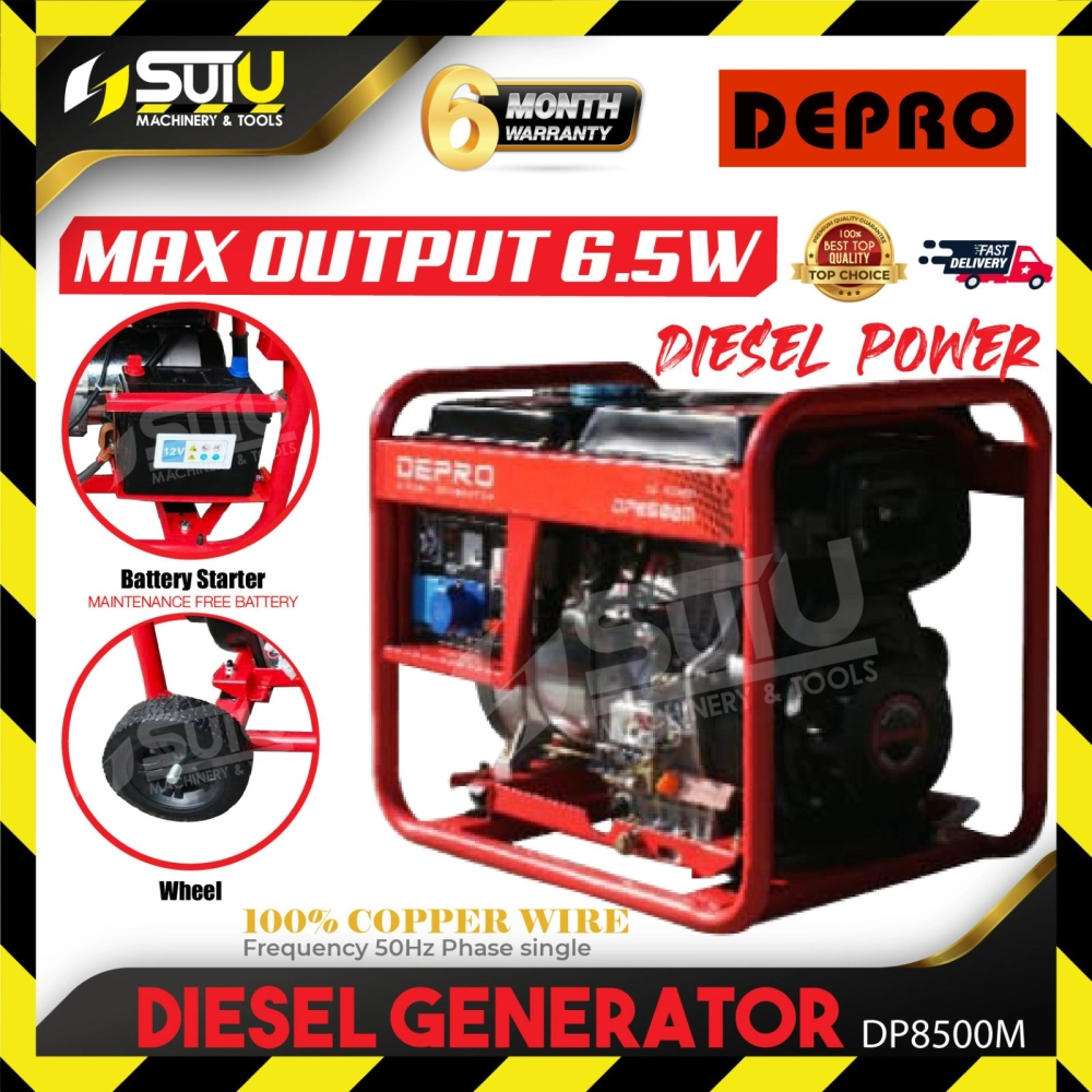 DEPRO DP8500M Open Frame Diesel Generator / Penjana 6.5kW