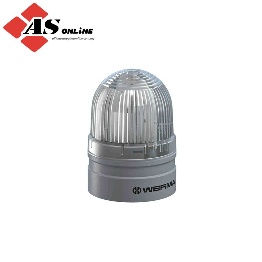 WERMA EvoSIGNAL Mini Series Yellow, Red, Green Steady Beacon 24V, LED Bulb Base, IP66 / Model: ASRC260.430.75 / 260.430.75