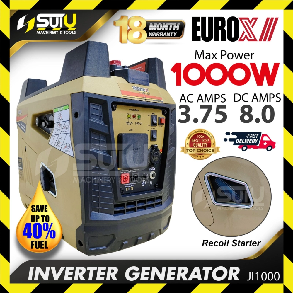 JETMAC / EUROX JI1000 Portable Inverter Generator / Penjana 1000W