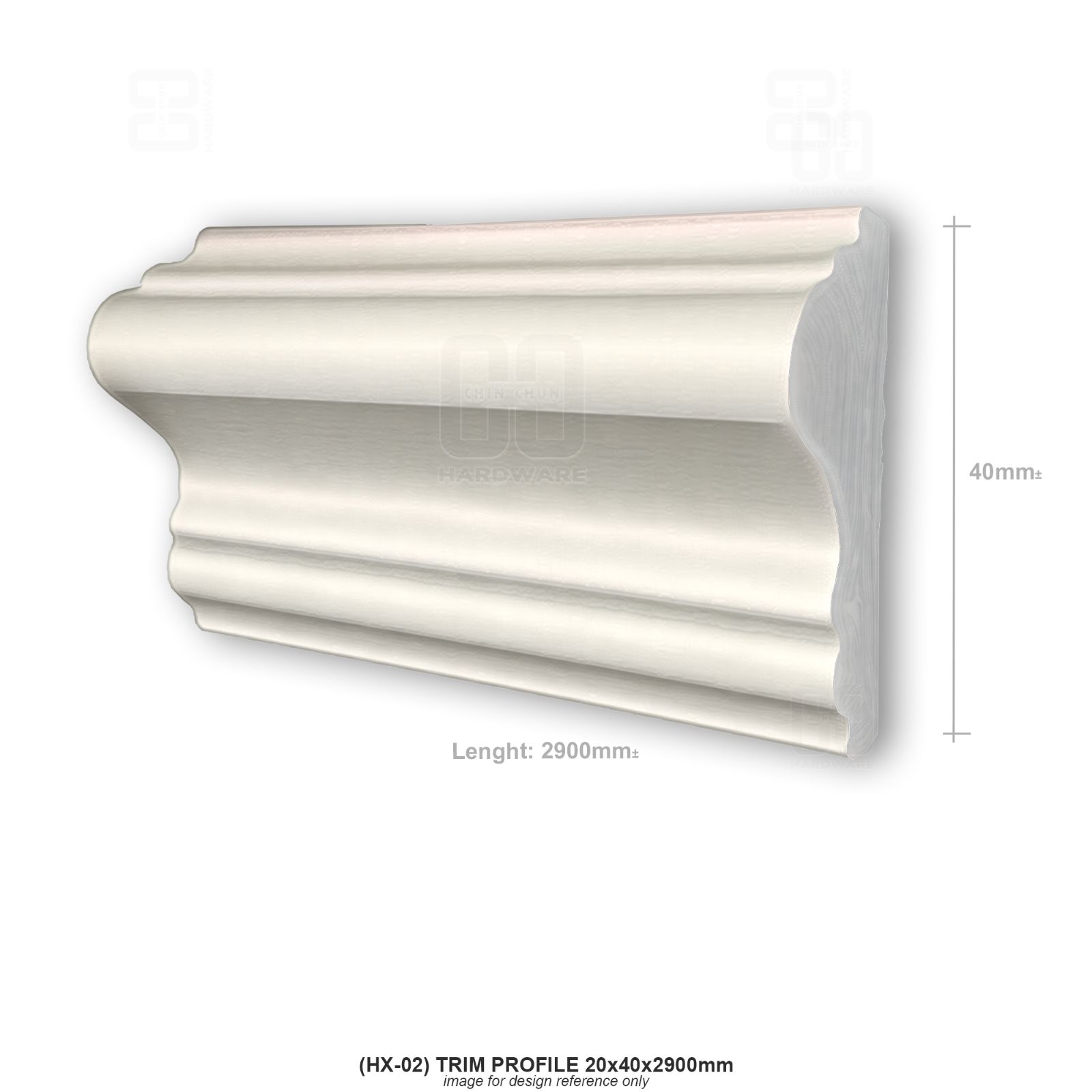 (HX-02) WAINSCOTING TRIM PROFILE 20x40x2900mm