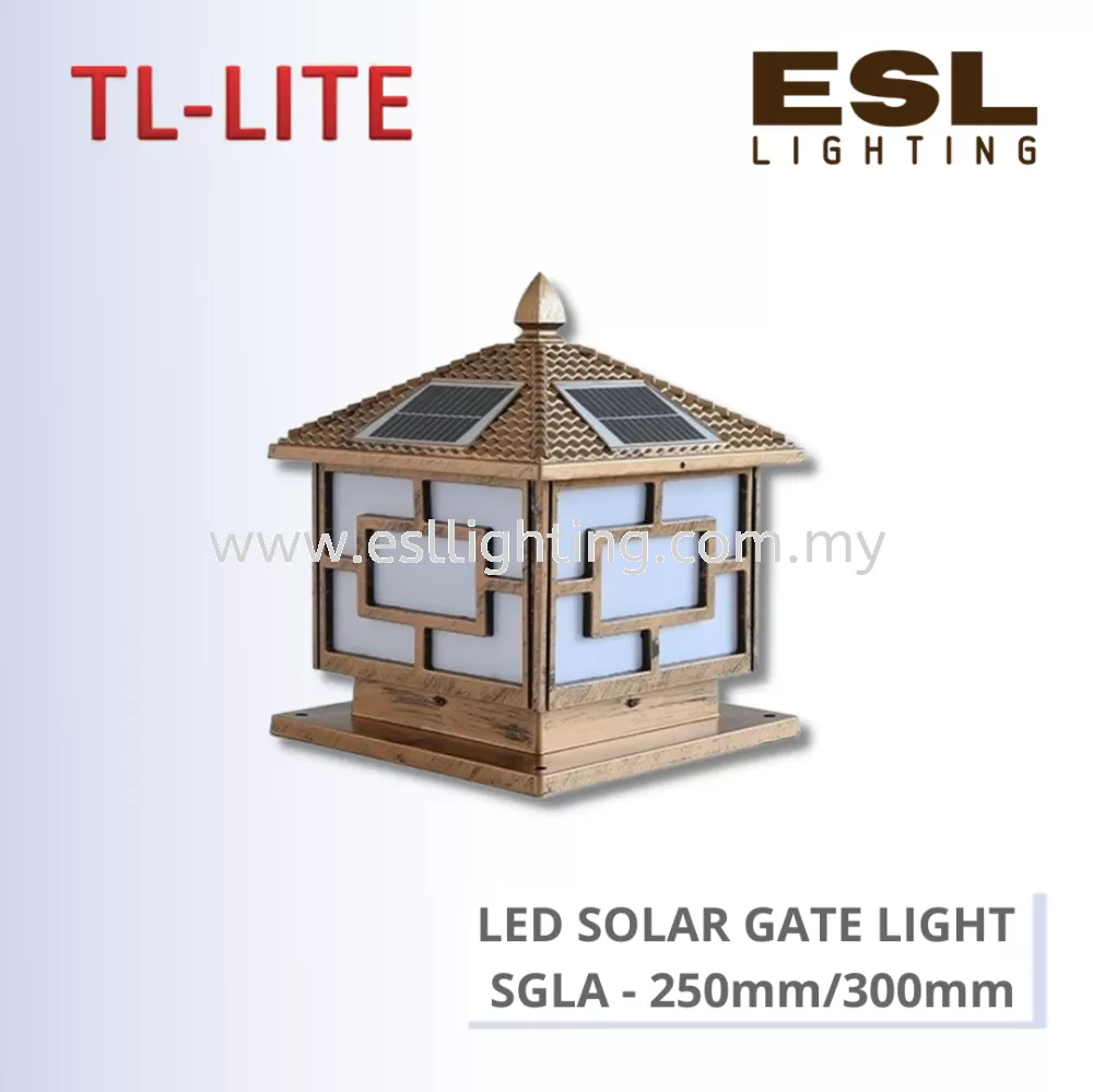 TL-LITE SOLAR LIGHT - LED SOLAR GATE LAMP (SGLA) - 250mm/300mm