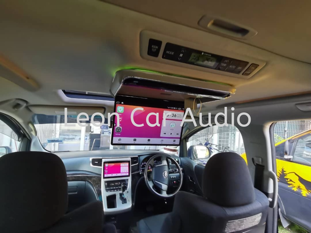 Toyota Vellfire Alphard anh20 14" fhd hdmi usb mp4 roof led monitor